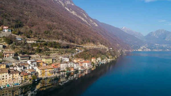Landschap van het meer van Lugano, Tessin, Gandria — Stockfoto