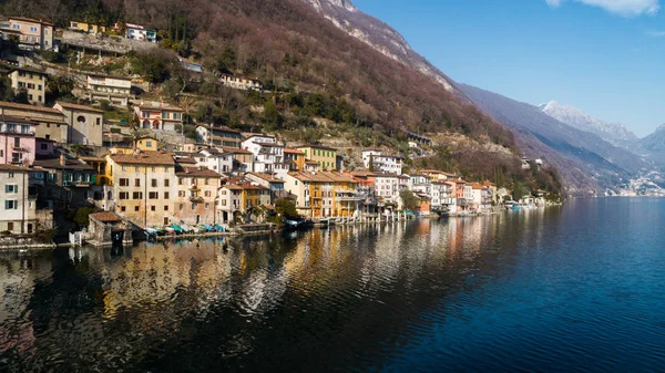 Landschap van het meer van Lugano, Tessin, Gandria — Stockfoto