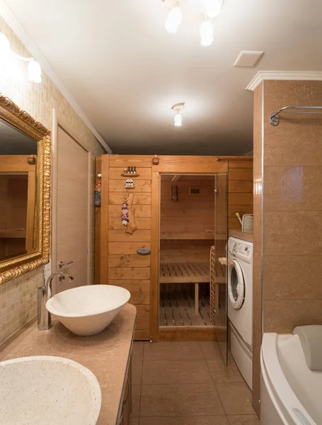 Bagno moderno vuoto e pulito — Foto Stock