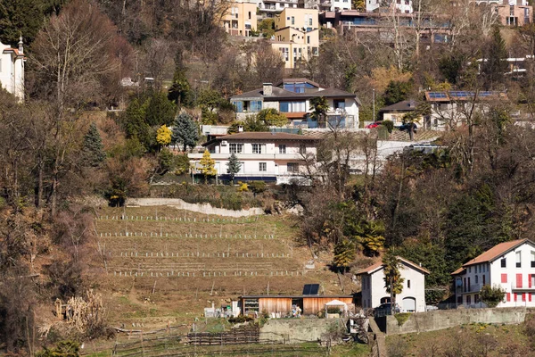 Grupp av hus på de på landsbygden — Stockfoto