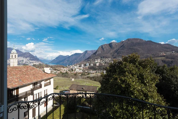 Peyzaj çevre Lugano, Tessin, kimse — Stok fotoğraf