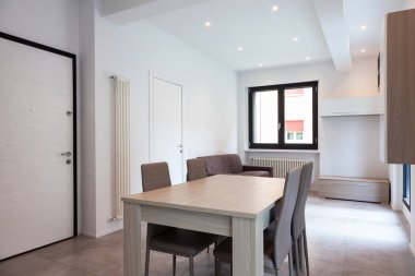 Modern apartman oturma odası 