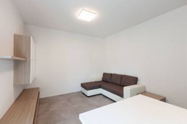 Modern oturma odası mobilya ile yeni apartament içinde