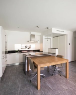 Modern bir şekilde döşenmiş daire iç