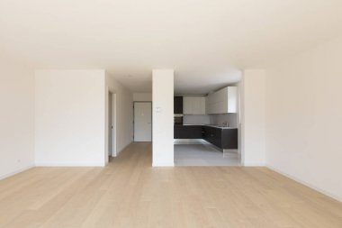 Büyük açık alan, mutfak görünümünü koridor