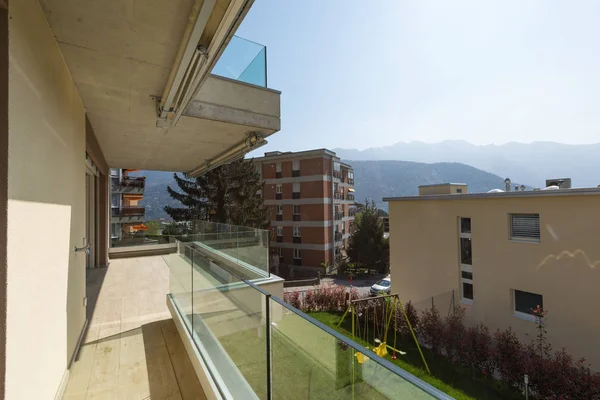Exterior of modern building. View from the terrace — Stock Photo, Image