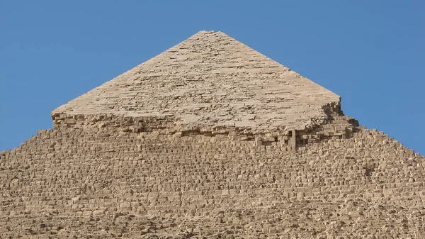 Top of the pyramid of Khafra in giza — Stock Photo, Image