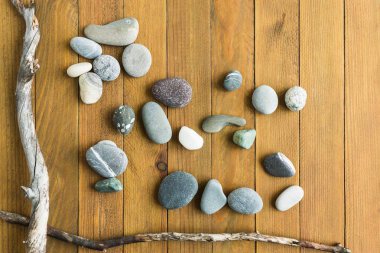  deniz çakıl ve dalgaların karaya attığı odun