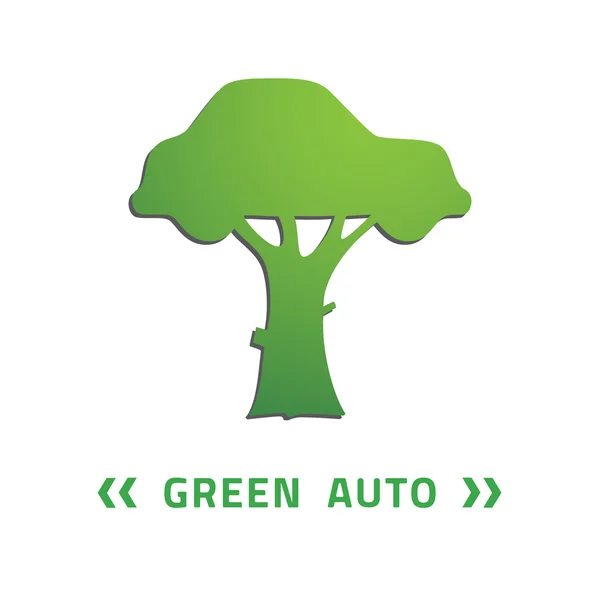 Yeşil araba vektör logo tasarımı — Stok Vektör