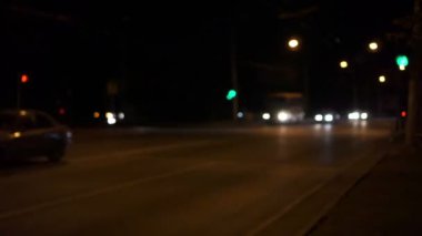 Gece şehir trafik