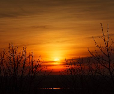 Dramatik manzara günbatımı
