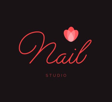 Nail Studio Logo vektör yazı