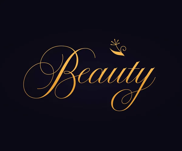 Belleza Letras vector caligrafía logotipo — Archivo Imágenes Vectoriales