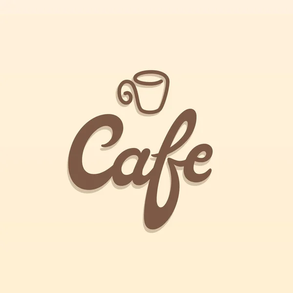 Plantilla de logo de cafe con taza icono — Vector de stock