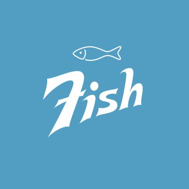 Balık yazı vektör yazıt