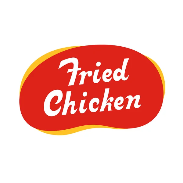 Fried Chicken Vektor Inschrift — Stockvektor