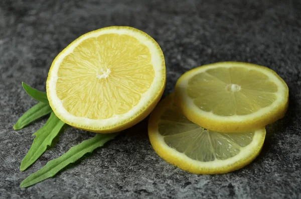 Zitronenscheibe frisches Obst — Stockfoto