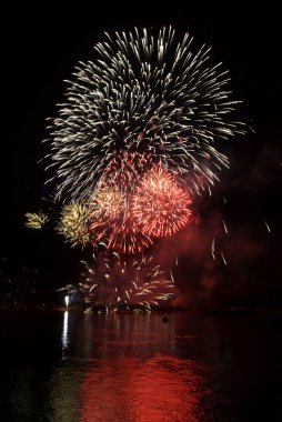havai fişek renkli gece Nehri