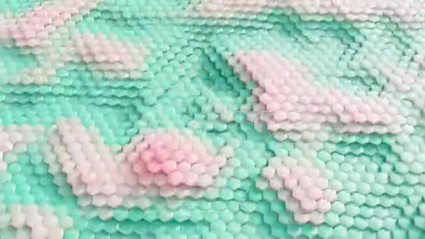 Cuenta Regresiva Colorida Hecha Alfileres Hexagonales Extruidos Del Fondo Gradiente — Vídeo de stock