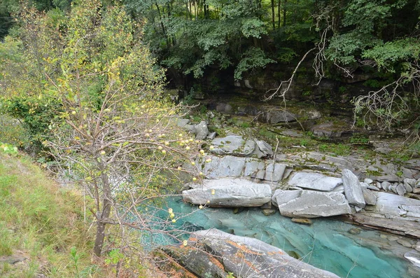 Río y piedras paisaje — Foto de Stock