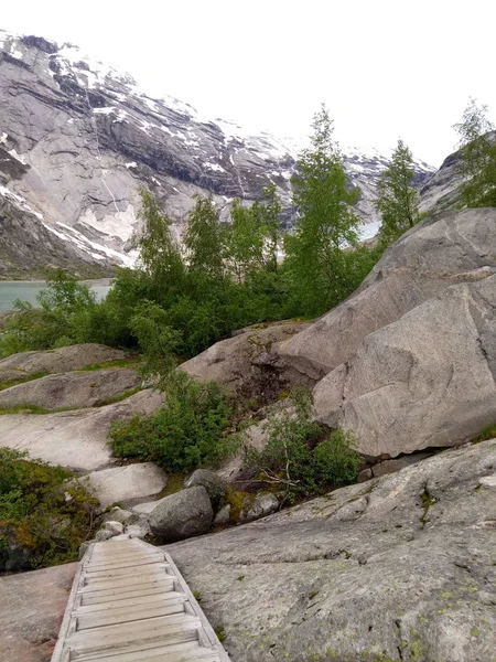 Kopya alanı ile Norveç dağ peyzaj — Stok fotoğraf