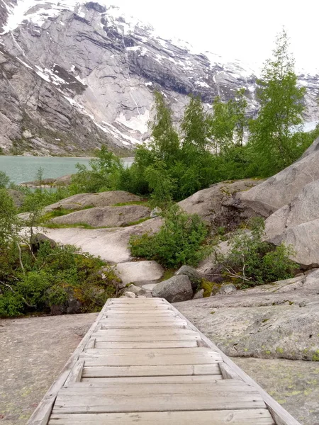 Norway mountain landscape with copy space — Stock Photo, Image