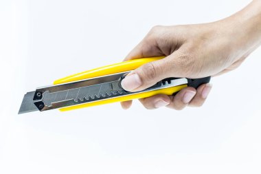 kesici, sharped bıçak tutan el