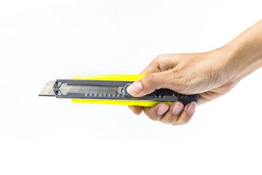 kesici, sharped bıçak tutan el