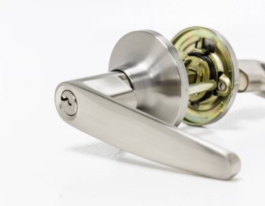 Modern tarz kapının kolu için doğal ahşap kapı