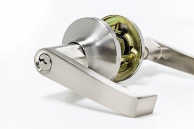 Modern tarz kapının kolu için doğal ahşap kapı