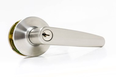 Modern tarz kapının kolu için doğal ahşap kapı