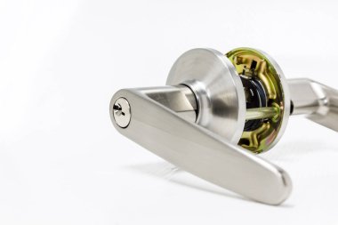 Modern tarz kapının kolu için doğal ahşap kapı