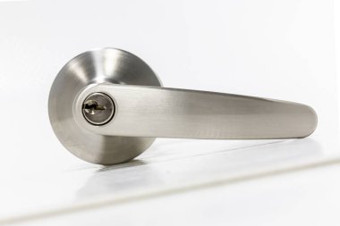 Modern tarz kapının kolu için doğal ahşap kapı