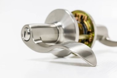 Modern tarz kapının kolu için doğal ahşap kapı