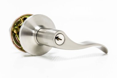 Modern tarz kapının kolu için doğal ahşap kapı