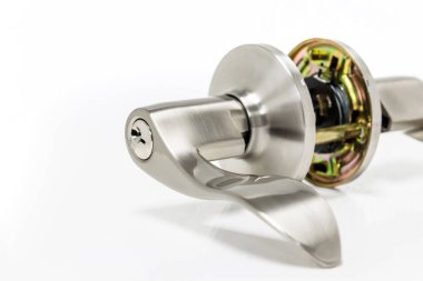 Modern tarz kapının kolu için doğal ahşap kapı