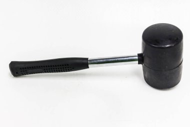 Beyaz arka plan üzerinde lastik çekiç