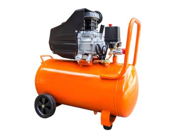 Beyaz arka plan üzerinde hava kompresörü