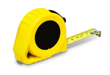 Teyp ölçüsü beyaza izole edildi