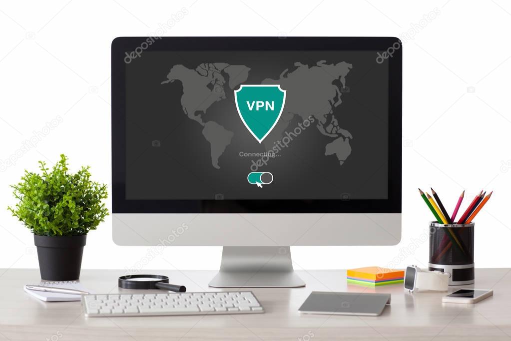 computer with app vpn creation Internet protocols protection net