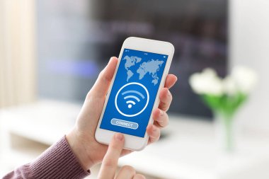 Telefon uygulama tutan eller ücretsiz wi-fi scre üzerinde arama