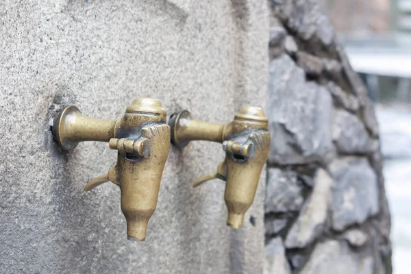 Tap Mineral Water Street Close — Stock Photo, Image