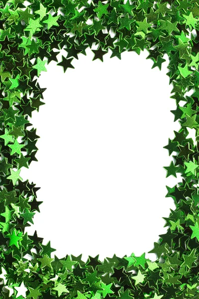 Yeşil konfeti çerçeve — Stok fotoğraf