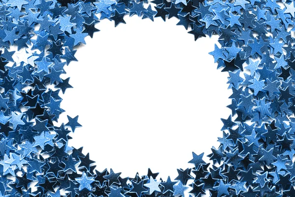 青い紙吹雪フレーム — ストック写真