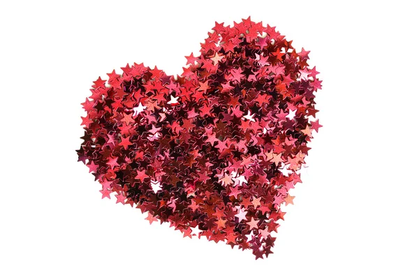 Red glitter heart — Stock Photo, Image
