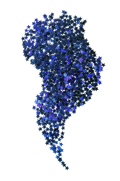 Mavi glitter izole — Stok fotoğraf