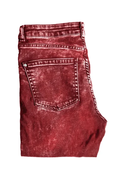Calça jeans dobrada isolada — Fotografia de Stock
