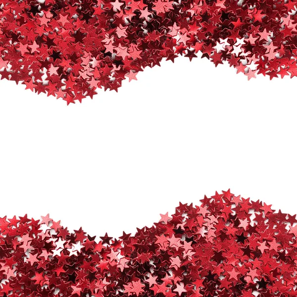 Estrelas de confete vermelho — Fotografia de Stock