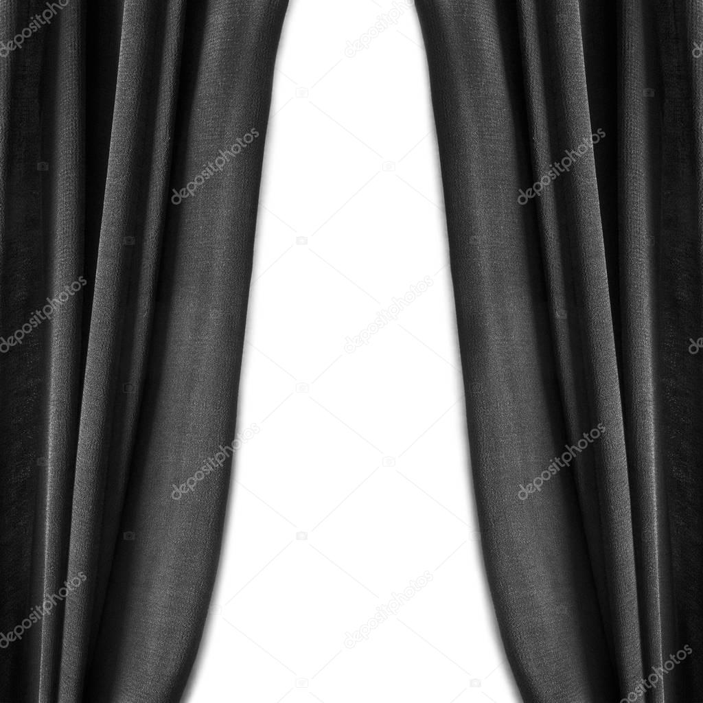 Zwarte gordijnen geïsoleerd — Stockfoto © Tarzhanova #129238820 Zwarte gordijnen geïsoleerd — Stockfoto © Tarzhanova #129238820