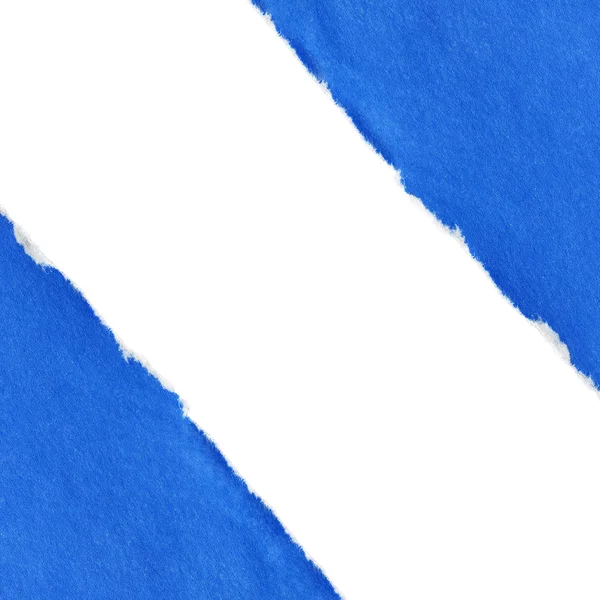 Blauwe gescheurd papier — Stockfoto
